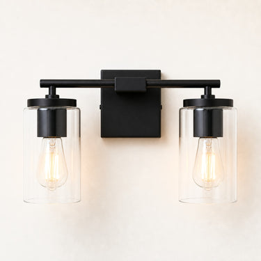 MERIDIAN Bathroom Vanity Light - 2-Light — Splash-Safe Bathroom Mirror Lighting - primary product image on warm neutral background