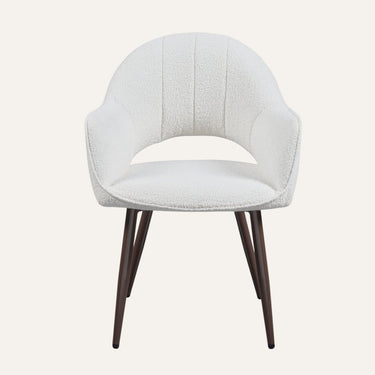 Raz Dining Chair Set of 2 - curved backrest, contemporary modern, saddle vegan leather, Archiology