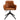 Detailed view of the brown faux leather upholstery on the Riley Office Chair, showcasing stitching and texture.
