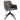 Back view of the ergonomic Riley Office Chair, brown faux leather, showcasing its supportive design and durable frame.