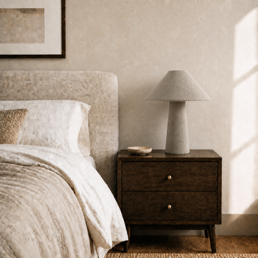 Montara Boucle Table Lamp in Taupe
