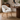 Lirwood upholstered dining chair with curved back and warm beech wood legs