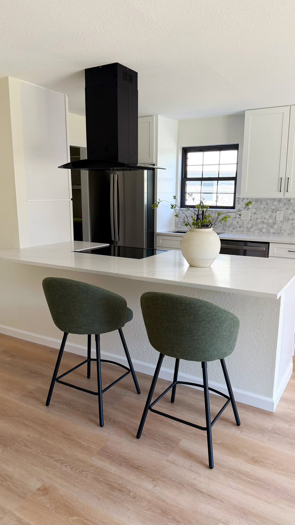 Two Sereni counter stools at Inna Yevdokimova kitchen island