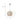 Byron Pendant trio over kitchen island — three Byron pendants spaced 24" apart over a 72" island