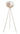 Corey Tripod Floor Lamp from below showing iron tripod spread — powder-coated base, geometric three-leg stance
