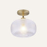 Evelyn Glass Semi-Flush Mount ceiling light in matte finish with oval glass shade – Archiology