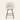 Sebastian beige upholstered swivel counter stool with rounded back and black metal frame