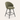 Sebastian olive swivel counter stool angled view with rounded upholstered back and black frame