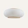 Komorebi white paper flush mount ceiling light, unlit product view