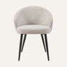 Sereni Dining Chair Set of 2 - wide cushioned seat, low-back, White - Archiology