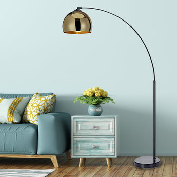 Archiology Arc Floor Lamp: Modern Designer Lamp with Accent Lights & C