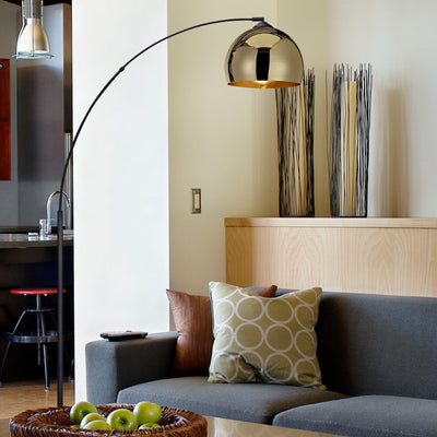 HANA Arc Brass Floor Lamp - Archiology