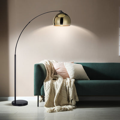 HANA Arc Brass Floor Lamp - Archiology