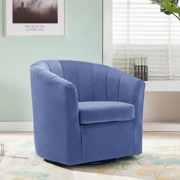 Layla & Lybbert: Light Green & Smoke Blue Accent Chairs With Arms 