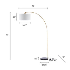 SOLANA Arc Floor Lamp (Brass) - Archiology