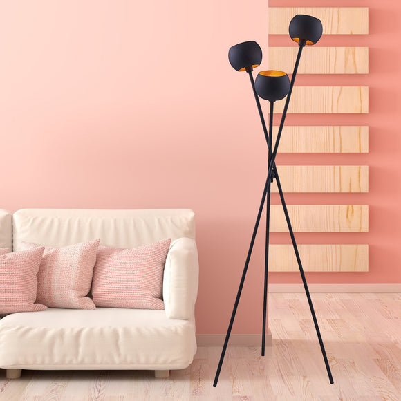 Modern Black Tripod Floor Lamp