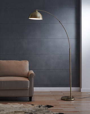 Venice Brass Arc Floor Lamp - Archiology