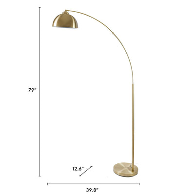 Venice Brass Arc Floor Lamp - Archiology